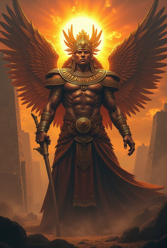 Aztec sun god , related to the eagle