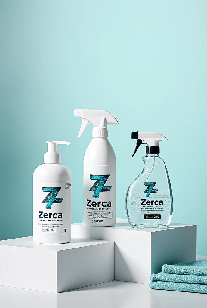 Images of cleaning products that say Zerca