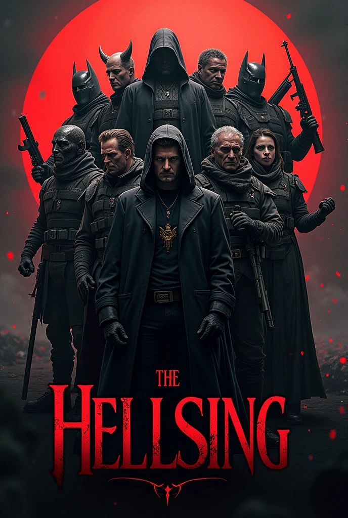 create a profile picture for a squad of a MOBA game the squad is called Hellsing.