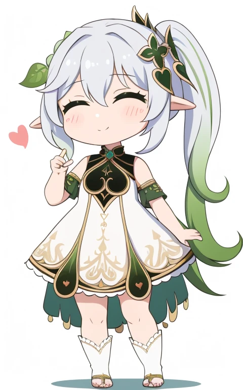 fullcg,Best quality,highest quality, 8k,Soft lighting, Confused, Looking at the audience, alone, smile, Knee socks,Nahida Genshin Impact | Character Lora 1283,((low length:1.5)),((chibi:1.5)),((little child girl)),1girl,difficult,cowboy shot,Beautiful cityscape,(standing:1.6),(Front facing:1.5),(((pretty made costume))),((making a heart with fingers)),(((wink))),