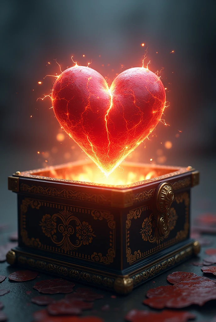 Heart coming out of a box !