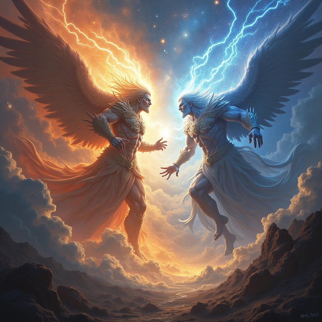 Gods are fighting