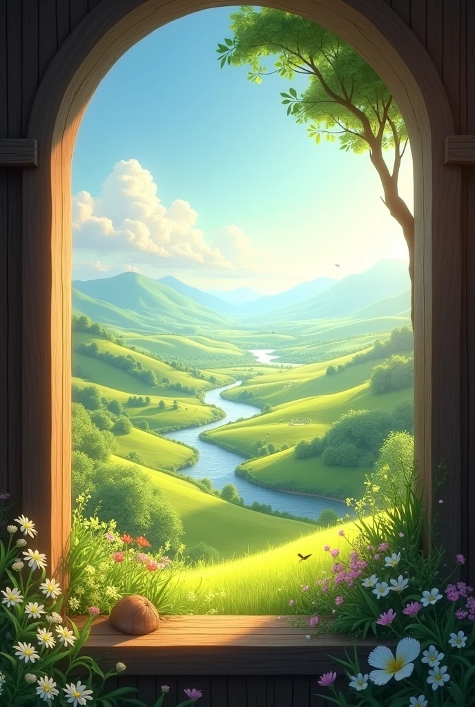 Landscape seen through the window !