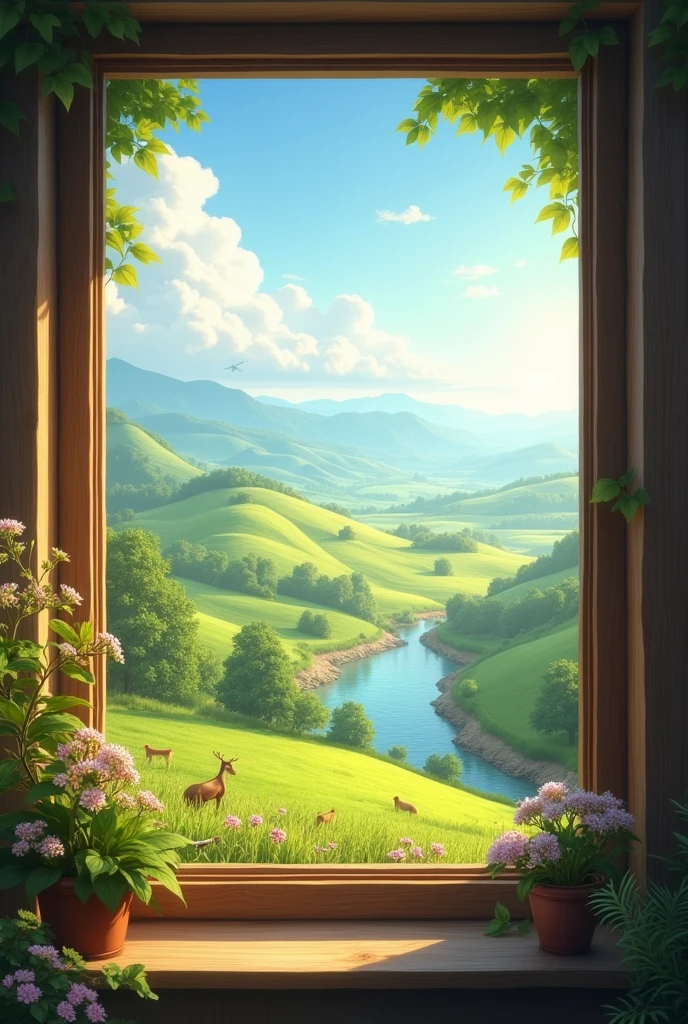 Landscape seen through the window !