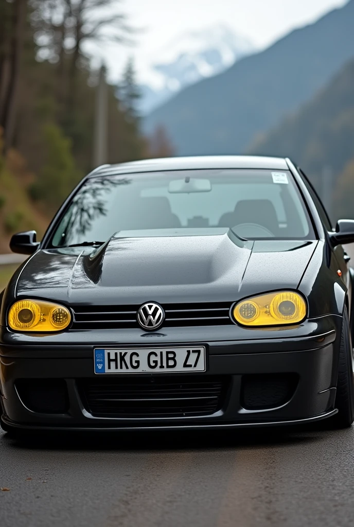 VW Golf mk4 year 2002 VW Motorsport Edition, Turbo, yellow headlight Glas, Jubi gti bumper, monster mowl on front bumper