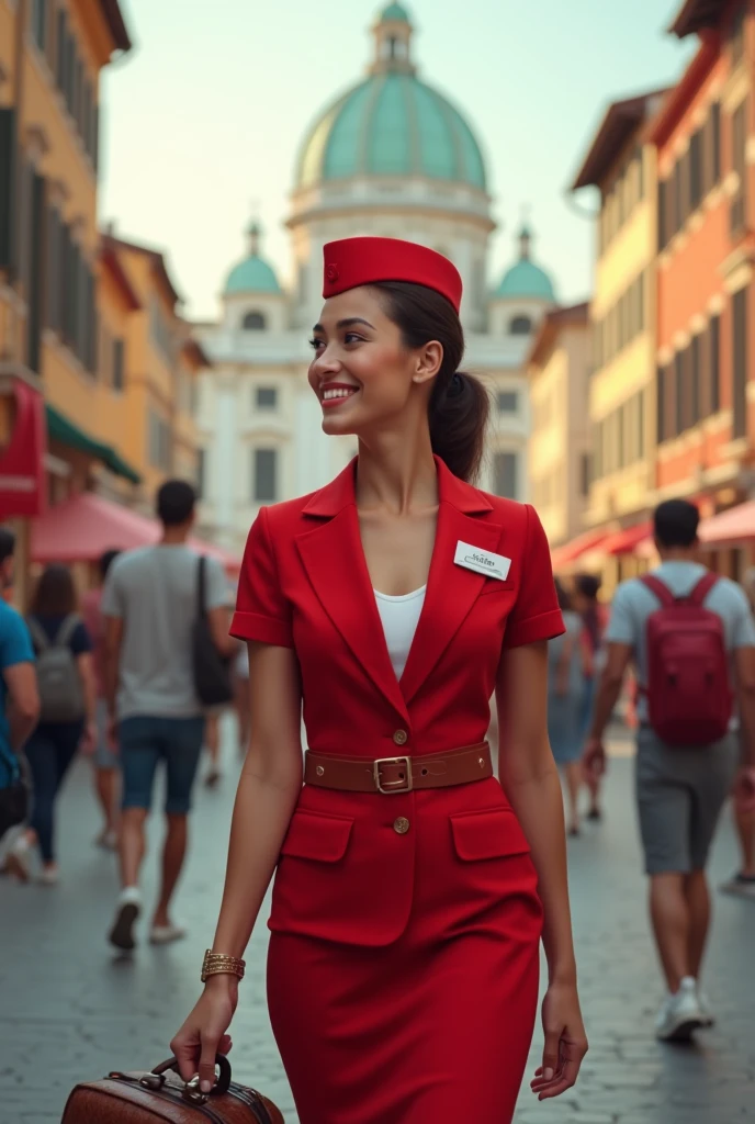 Flight attendant student in Italy