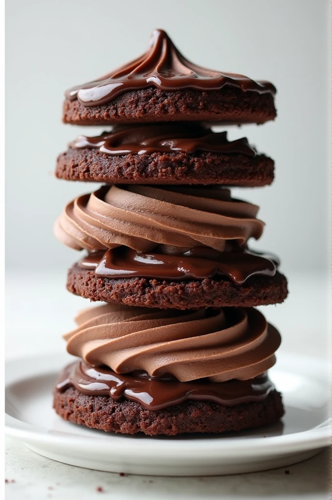 A vhocolate dream eith with 5 layers which looks tempting with its thick chocolate layer on the outside,chocolate ganish,chocolate whip cream,brownie as the innermost layer which looks fluffy
