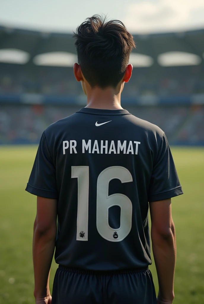 created a player age16 footballer bib Dark 2 text called PR MAHAMAT