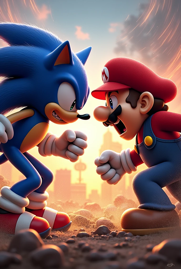 Sonic Vs Mario, Angry, Epic