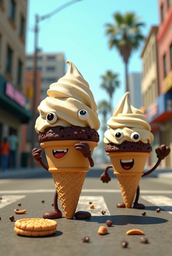 animated cookies and cream ice cream in gta san andrea 