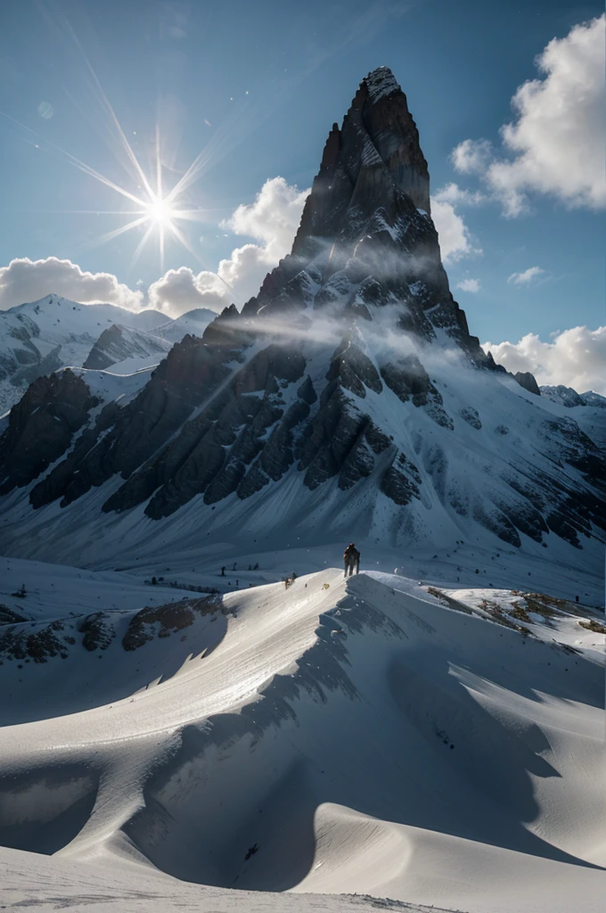 angel in love ,sky nebula, artstation scifi 3D scene of a showing mountains at lenzerheide, with a view to the parpaner rothorn very detailed, maximalism, ambient occlusion, volumetric light, sun beam, atmospheric haze, unreal engine, hyper realism, realistic shading, cinematic composition, realistic render, octane render, detailed textures, photorealistic, wide shot