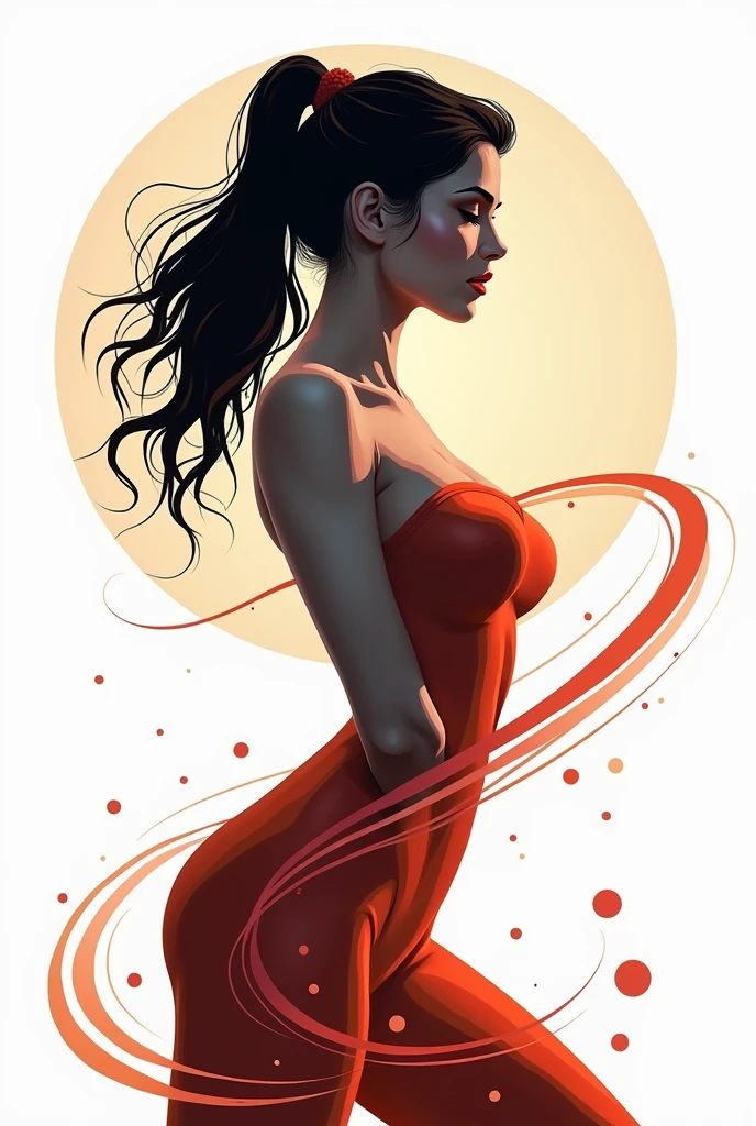 woman cover page vector design