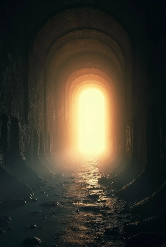 passage of light at the end of the dark tunnel