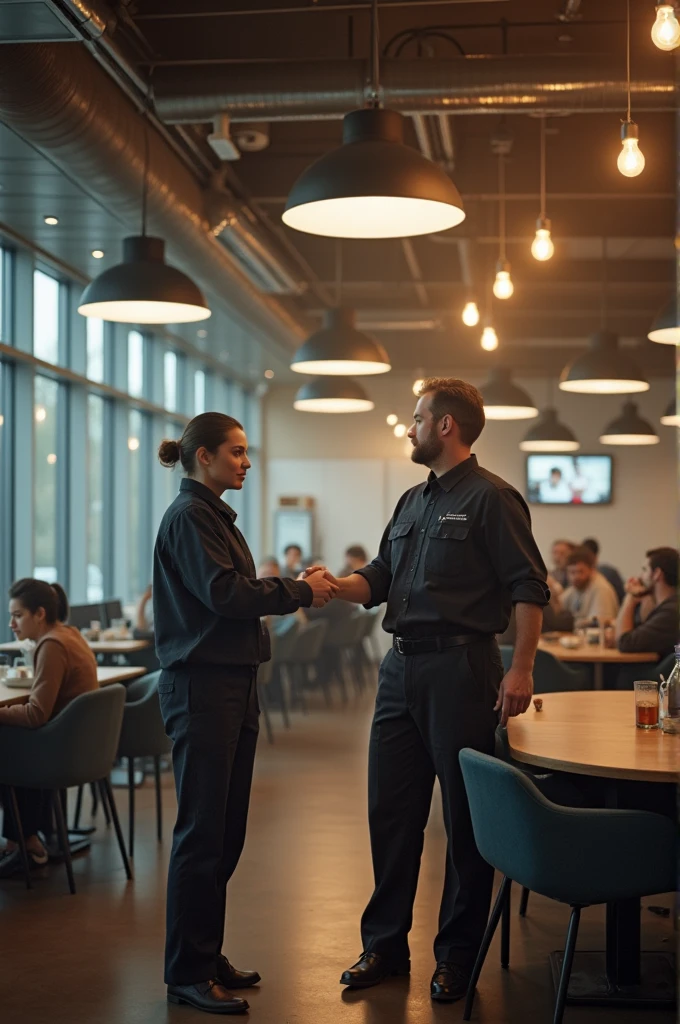 Death of a worker in a company cafeteria