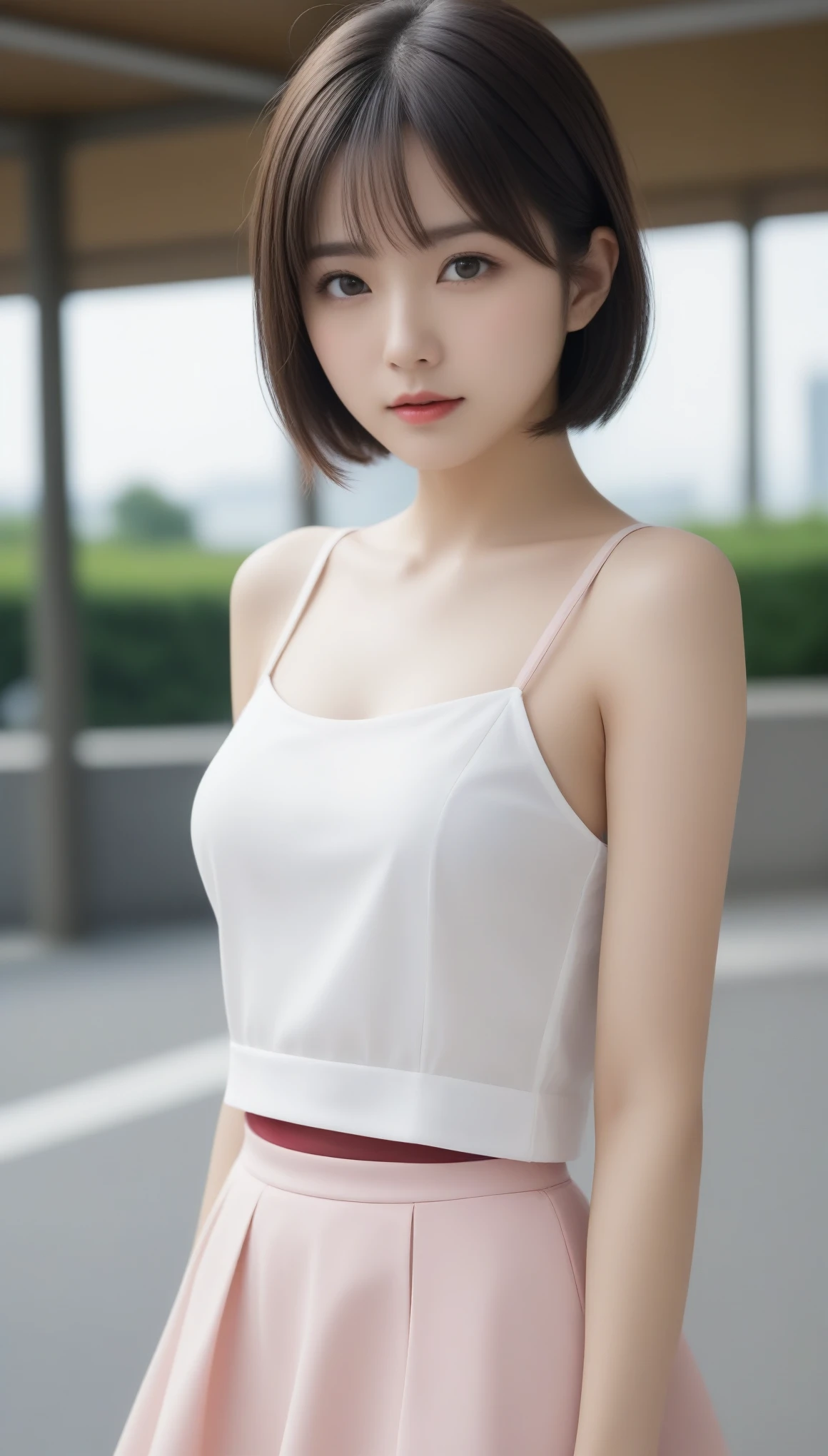 8k, Ultra-high resolution, Highest quality, masterpiece, 三分割法によるphotograph,Surreal, photograph,One Woman, (:1.3), cute, cute顔, 細部までBeautiful Eyes, 細かくdetailedに,masterpiece,One Girl:1.2,Japanese women,kindergarten,close up,glaring,Black short hair,Bowl cut,ID photo,(kindergarten uniforms:1.3),Eccentric,Future City,white collar,((Fusion of humans and androids))(Beautiful attention to detail),Subtle details, detailedな顔,anger,Attractive eyes,(ポートレートphotograph:1.4),(Photorealistic images:1.4),Fantasy art,(Beautiful Face:1.4),美しくAttractive eyes、Beautiful Eyes,Silver residue,(Tight waist:1.4)、(Beautiful with perfect body proportions:1.4),Pink Lips,profile,(((Ideal body type))),A-cup small breasts :2,、Portraiture:2、Perfect Anatomy、鮮明なdetailed、detailed,Fashion magazine cover,Thin lips,完璧でBeautiful Face ,完璧でcute顔, Skin with attention to detail, Perfect limbs、Narrow waist,Surreal,Light and shadow,spotlight