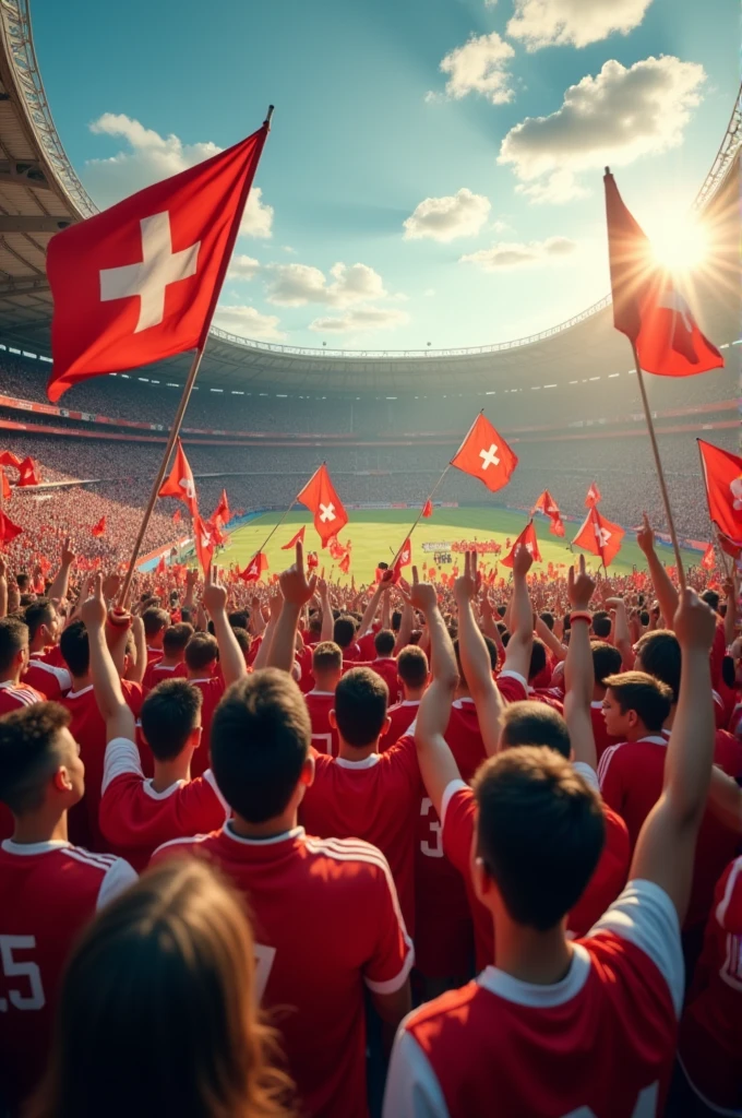An image of fans cheering in a stadium, emphasizing the sense of community and support in football.