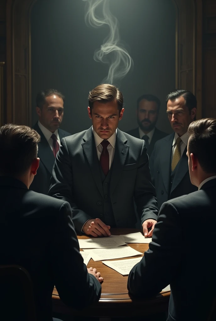 In a secret meeting, Erik explained his plan.