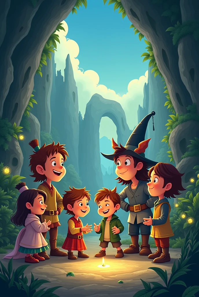 Group image for WhatsApp of fraternization between cousins using all the faithful characters from the cartoon Caverna dos Dragões
