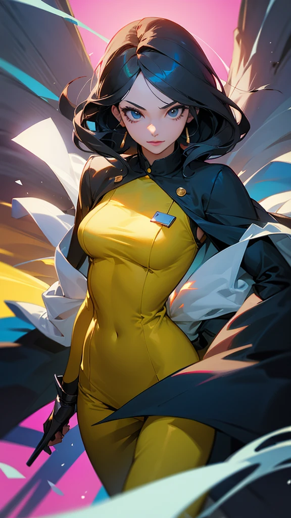 one-girl,(Solo:1.4),Blend polygons,short detailed hair,Solo,Pretty big breasts,Pose for photos in colorful tights and stockings, Levitin jumpsuit, Wear colored tights, Wear colored latex clothing, full body shot of, tight attire, full bodyesbian! Pretty face。Cinema lenses,Global light,Ambiguous scenes。