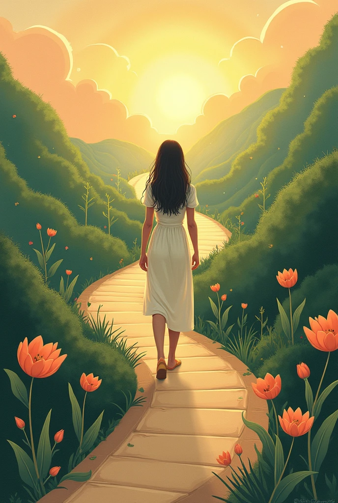 I created a poster with a drawing and this phrase "Every small step counts on your path to healing."