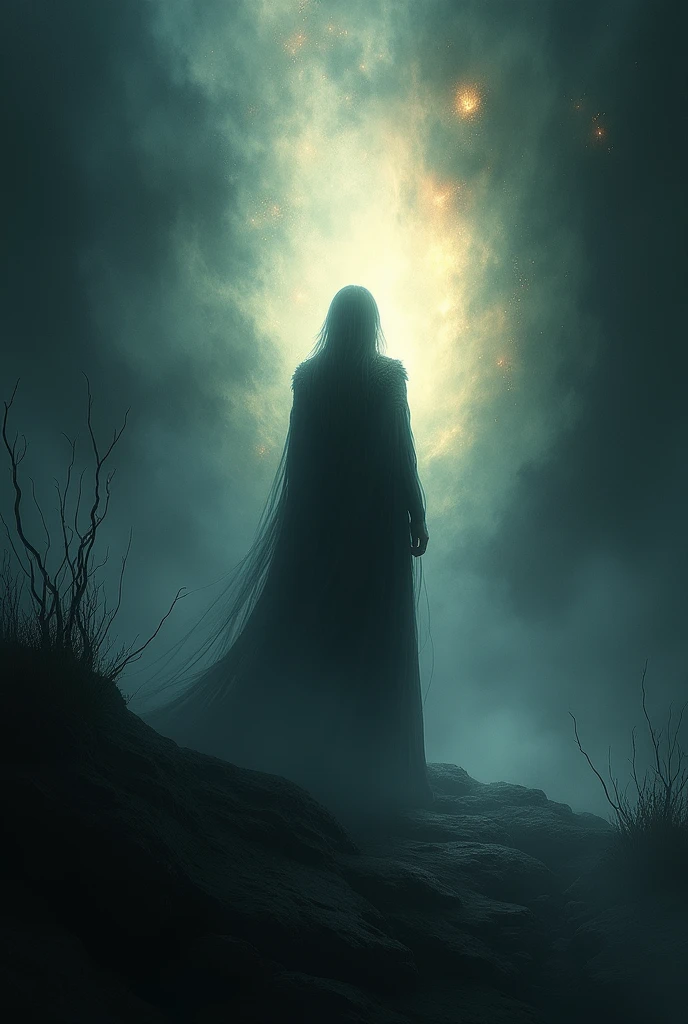 image of a person in the world of darkness and light