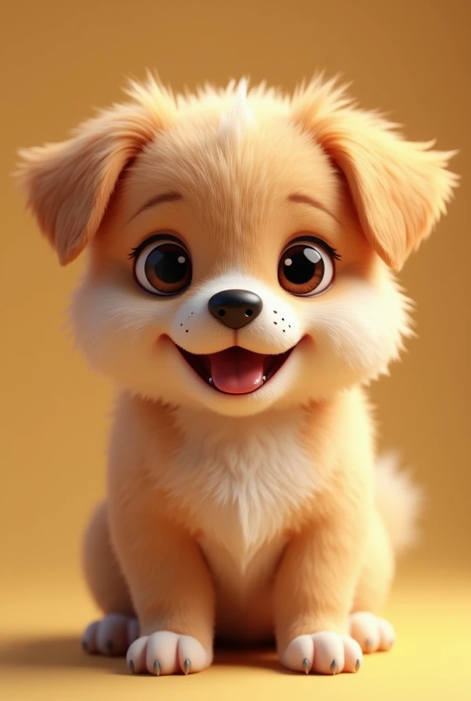 Cute realistic dog