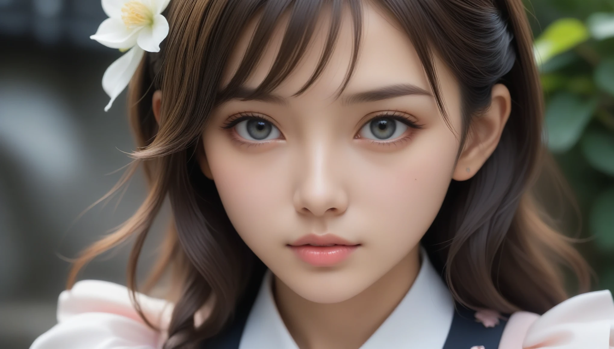 8k, Ultra-high resolution, Highest quality, masterpiece, 三分割法によるphotograph,Surreal, photograph,One Woman, (:1.3), cute, cute顔, 細部までBeautiful Eyes, 細かくdetailedに,masterpiece,One Girl:1.2,Japanese women,kindergarten,close up,glaring,Black hair,braid,(twin braids:1.0),ID photo,(kindergarten uniforms:1.3),Eccentric,Future City,white collar,((Fusion of fashion and gothic)),(Beautiful attention to detail),Subtle details, detailedな顔,anger,Attractive eyes,(ポートレートphotograph:1.4),(Photorealistic images:1.4),Fantasy art,(Beautiful Face:1.4),美しくAttractive eyes、Beautiful Eyes,Silver residue,(Tight waist:1.4)、(Beautiful with perfect body proportions:1.4),Pink Lips,profile,(((Ideal body type))),A-cup small breasts :2,、Portraiture:2、Perfect Anatomy、鮮明なdetailed、detailed,Fashion magazine cover,Thin lips,完璧でBeautiful Face ,完璧でcute顔, Skin with attention to detail, Perfect limbs、Narrow waist,Surreal,Light and shadow,spotlight