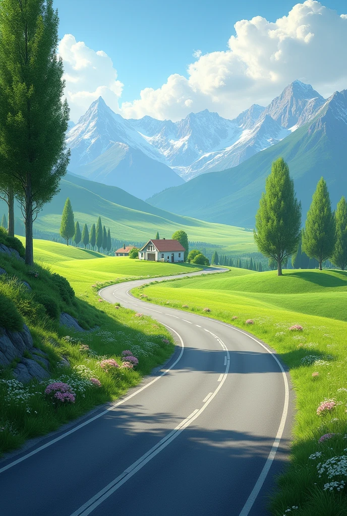 horizontal road drawing