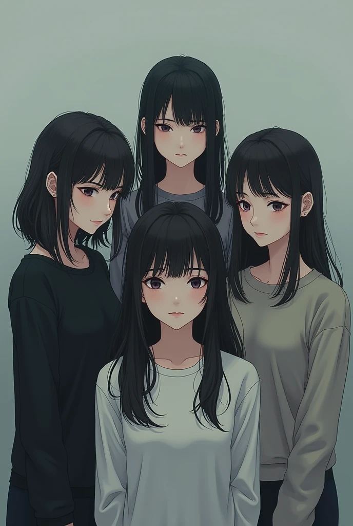 Five female idols on a sad album cover