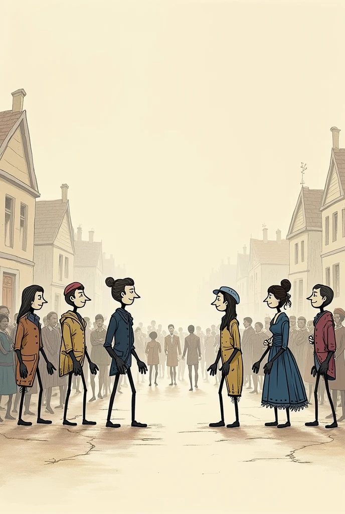 Various stick people.
peasants and bourgeois in the year 1789 To be able to draw easy stick figures