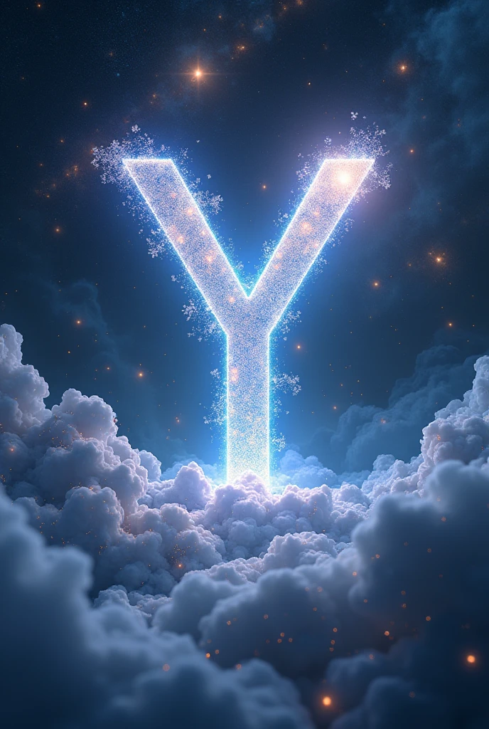 image with the letter Y, in the shining space