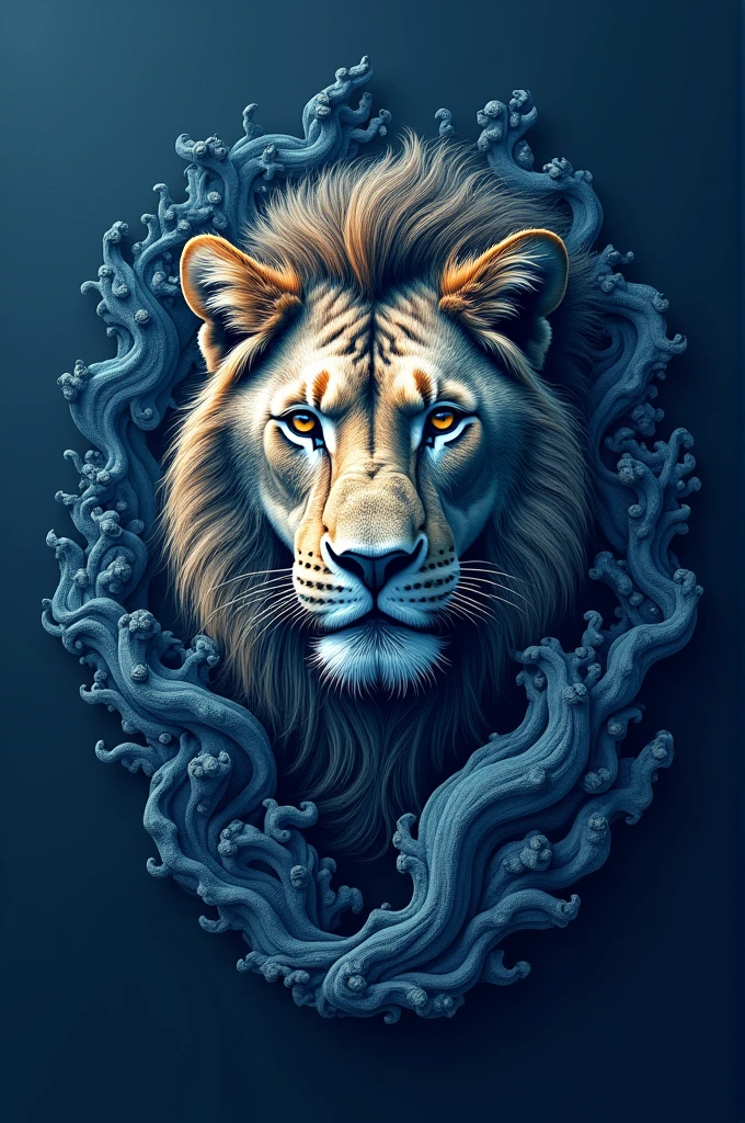 Perfect blue interclass shirt with lioness design