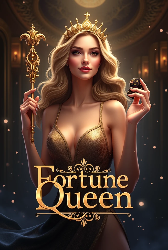 Create a logo for an online casino platform named fortune queen using a girl
Nice one... Create more like this with the name written on the logo