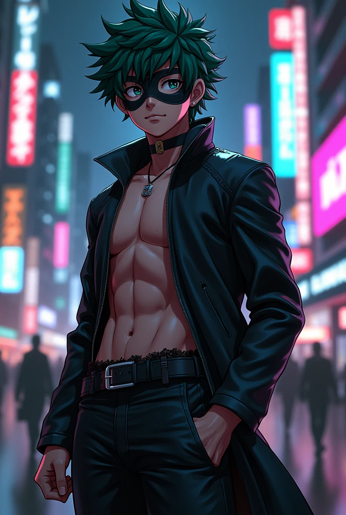 Izuku Midoriya disguised as Midnight