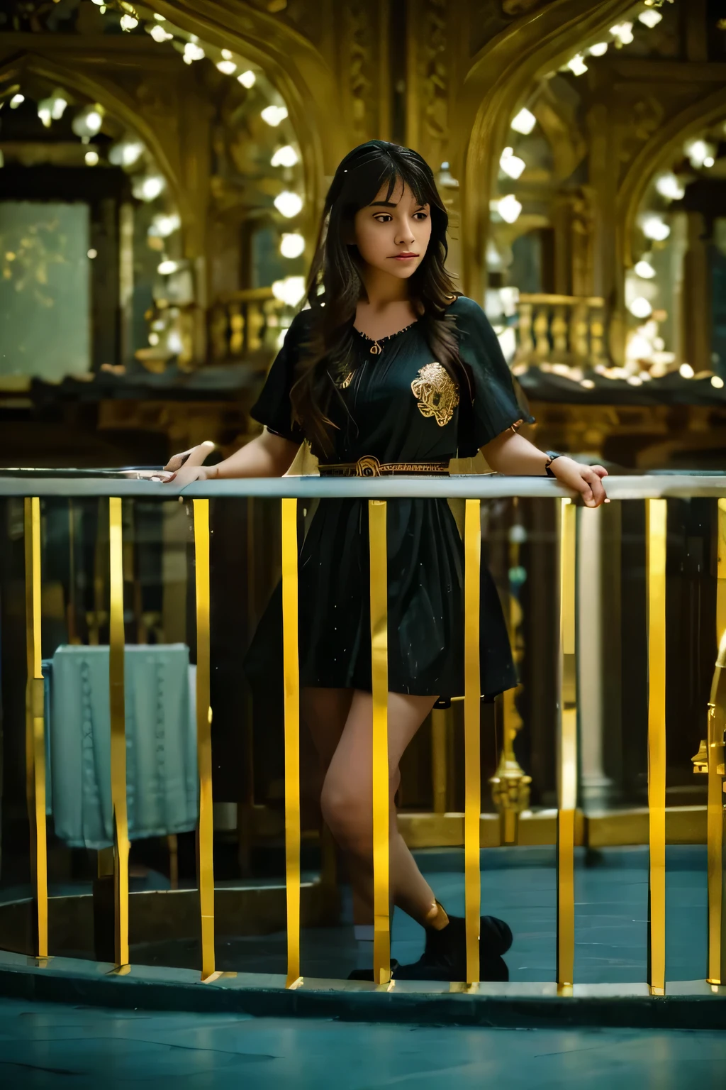 (Best quality, 8k, 32k, Masterpiece, UHD:1.2) "Picture the expansive Clover Kingdom, a land of majestic structures and lush landscapes, where magic and grandeur merge seamlessly. At the heart of the kingdom lies the grand royal capital, its towering spires and intricate architecture rising high above the surrounding terrain. The buildings are crafted from a mix of polished stone and enchanted materials, with large, arched windows and ornate details that reflect the kingdom's deep connection to magic. The streets are wide and lined with cobblestones, leading to impressive plazas where fountains spout water in delicate patterns, each drop imbued with a faint magical glow. The horizon is dotted with majestic castles, their banners fluttering gently in the breeze, symbolizing the various noble houses that rule over the kingdom. Surrounding the capital, fertile fields stretch as far as the eye can see, dotted with small villages and magical forests, each teeming with life. The distant mountains loom protectively, their peaks often shrouded in mist. A river runs through the kingdom, its waters shimmering with a soft, ethereal light, reflecting the sky above. The air is filled with a serene calmness, yet there's a palpable sense of power and history, as if the very ground is steeped in the legends of past magic knights. The scene captures the essence of the Clover Kingdom—beautiful, powerful, and deeply rooted in magic."