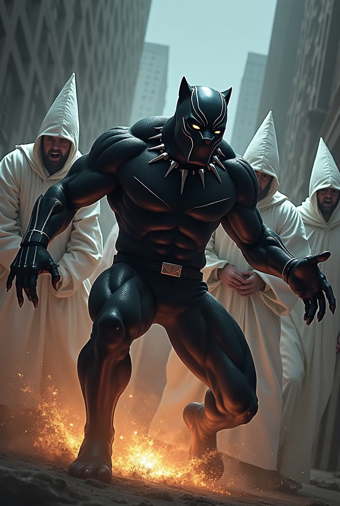 Black Panther beating up the Klu Klux Klan