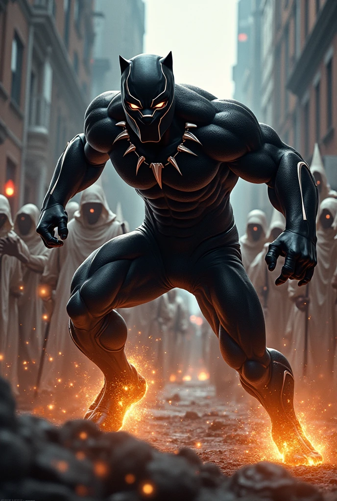 Black Panther beating up the Klu Klux Klan