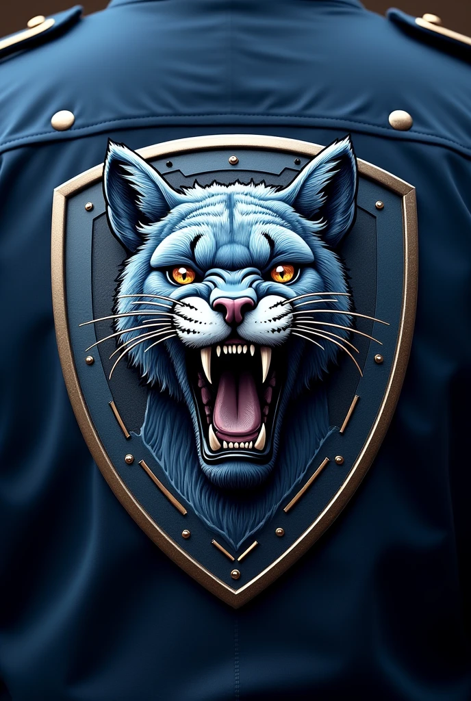 Shield of a puma, for blue uniform