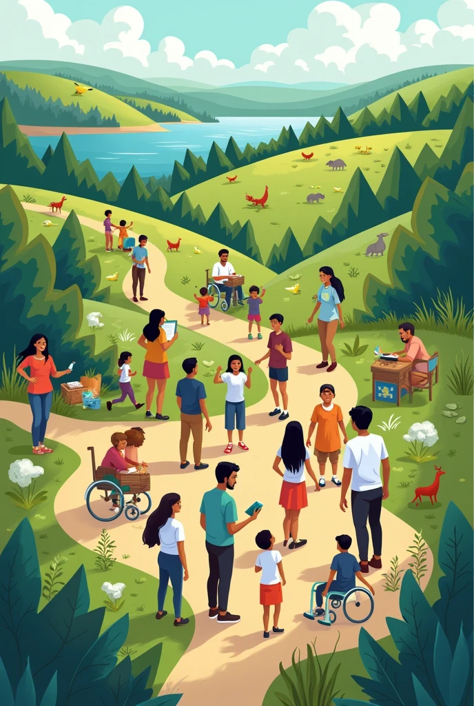 You can create me how to help participate in educational projects learn and share responsible consumption support sustainable practices that is ecological restoration let's recover nature