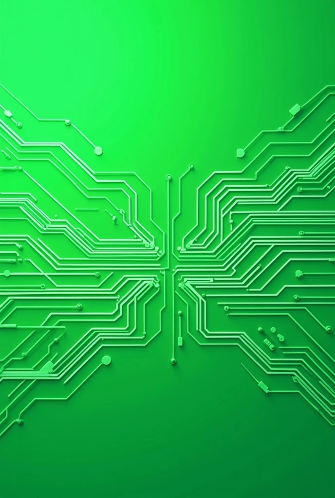 a 2D drawing of a green electrical circuit with white details, the details are just the lines that pass through the circuit and nothing more, but with a lot of lines