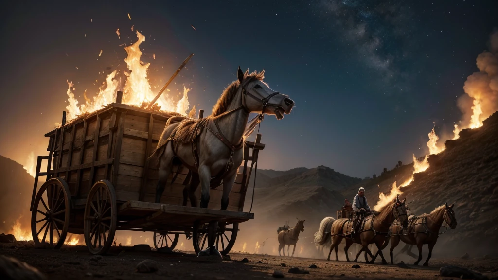 a prophet from the old biblical testament was taken in a chariot of fire to heaven