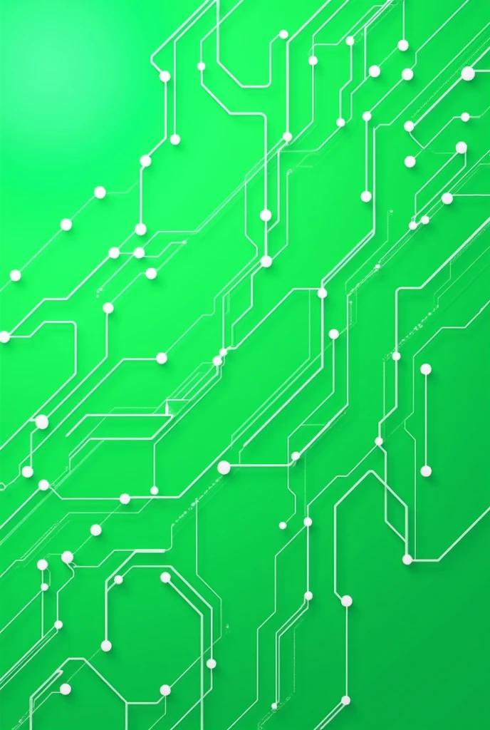 a 2D drawing of a green electrical circuit with white details, the details are just the lines that pass through the circuit and nothing more, but with a lot of lines