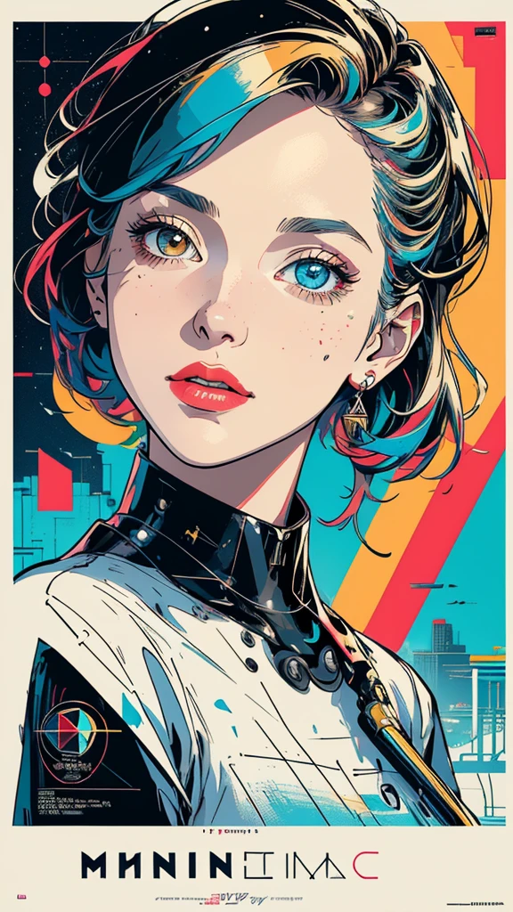 (((masterpiece, highest quality))),(((solo:1.2))),(((1girl:1.2))),32k wallpaper, very detailed, poster, vintage science fiction,(((((geometric cinematic movie poster))))),(((((bauhaus))))), shape,(((abstract))),(mid century modern),movie poster,(((((portfolio))))),(((((Close-up))))),(((((bust up))))),((((more various angle)))),(((highlight))),((((heterochromia)))),(((complete detailed face))),(((detailed futuristic machine))),(((most complecated machine))),unlimited colorful color scheme,(((Absolutely mechanic background)))