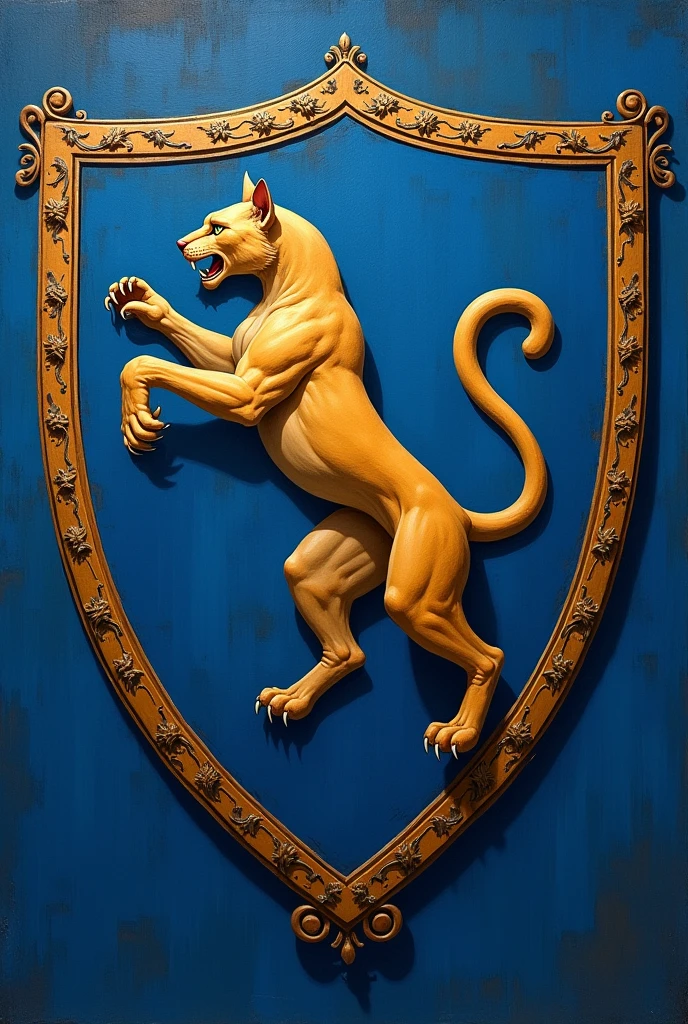 Shield of a puma, for blue crowned uniform