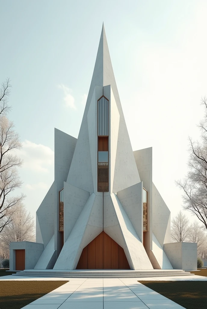 Create a geometric style church design

