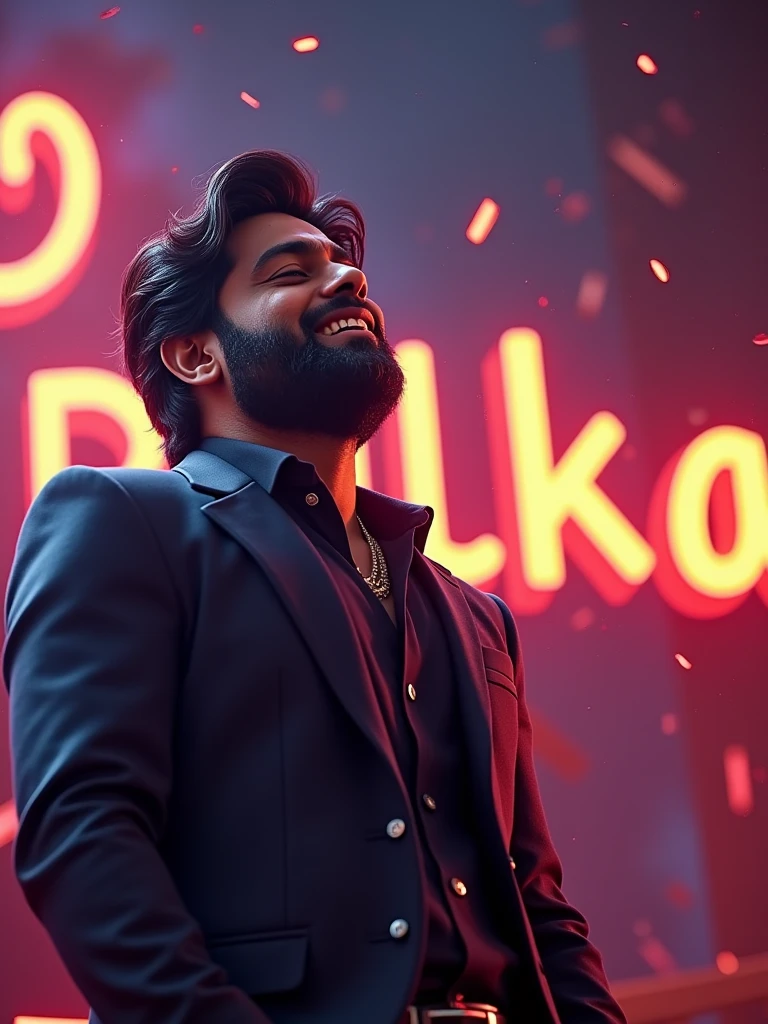 arijit singh singing in the image word "o pilka" 3d