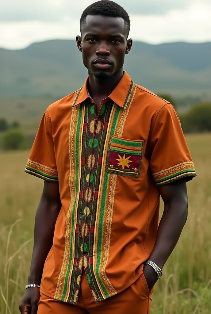 Create a realistic shirt in the colors of Kenya using the Jamaica reserve shirt as a base