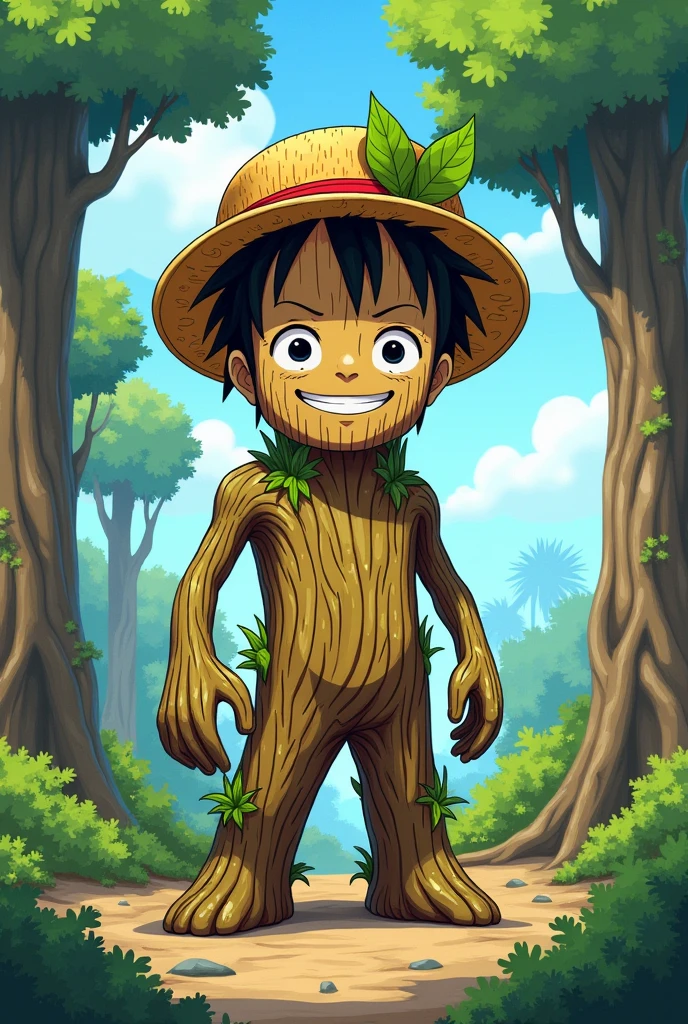 Luffy déguisé en groot