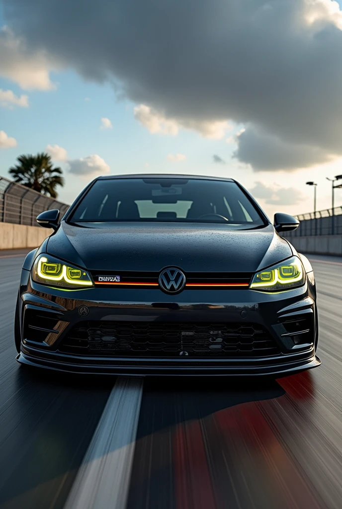 vW Golf MK4 Motorsport, Jubi gti bumper, black, yellow headlight glass, turbo, body kit, big mowl on front bumper