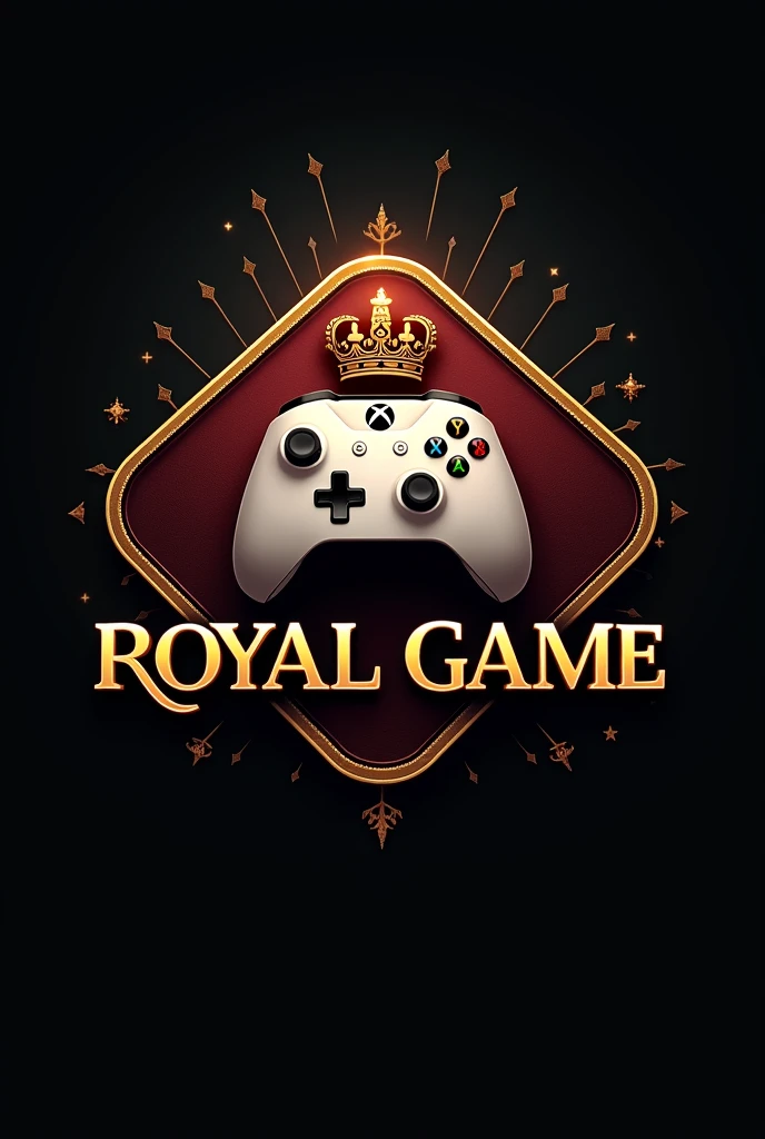 Logo salle de jeux Royal game tourteau royal game avec manette Xbox x